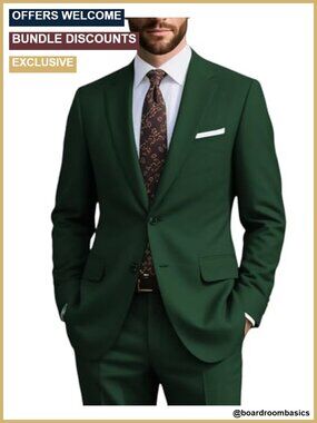 Men's 2 Piece Formal Suit Set Blazer & Dress Pants Business Casual